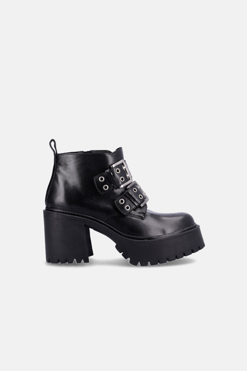 BORCEGO ROCKET - NEGRO - CUERO - JUSTA OSADIA
