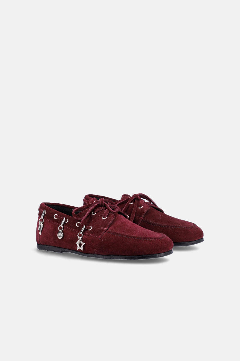 MOCASÍN SWEET - GAMUZA - BORDO - JUSTA OSADIA