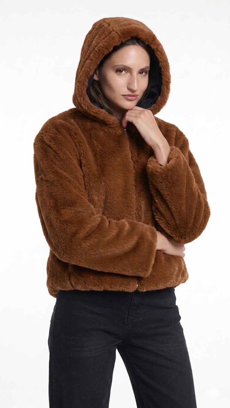 CAMPERA SOUL - PELO SINTÉTICO - ANIMAL PRINT - JUSTA OSADIA