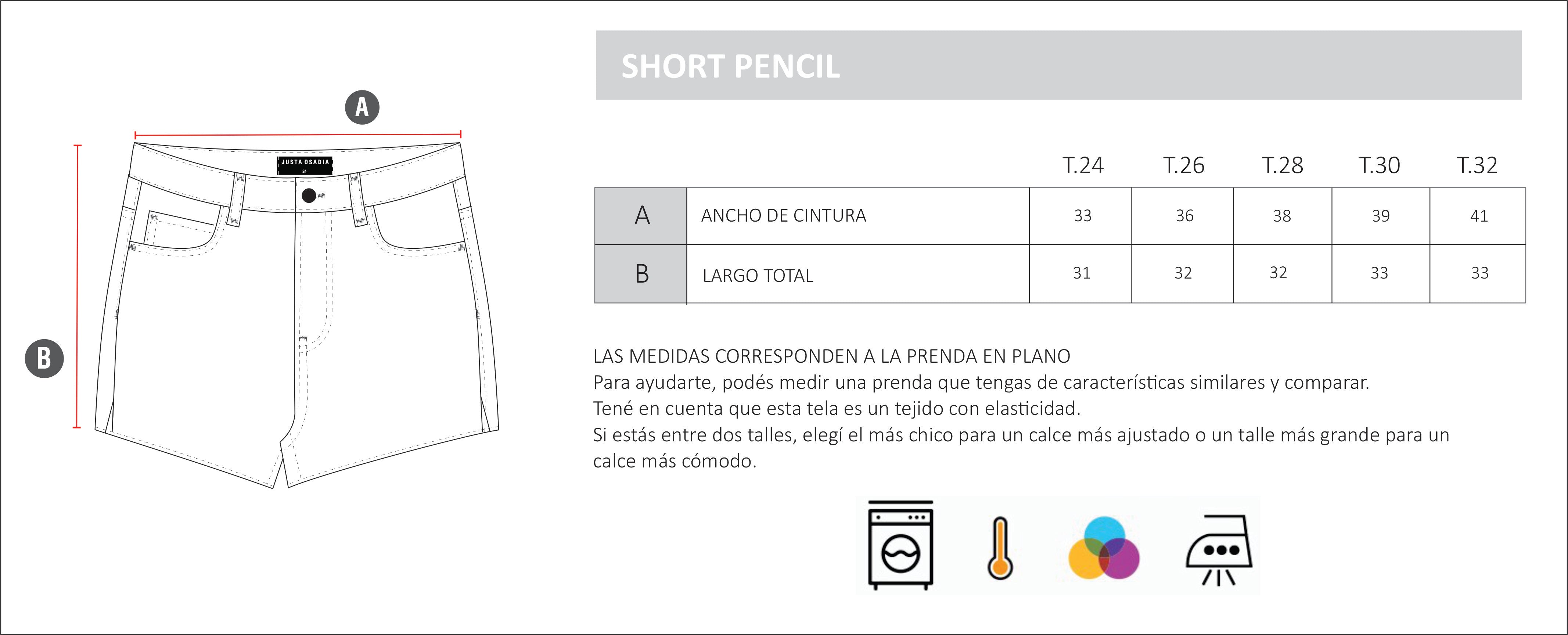 SHORT PENCIL - Justa Osadia - Justa Osadia - denim