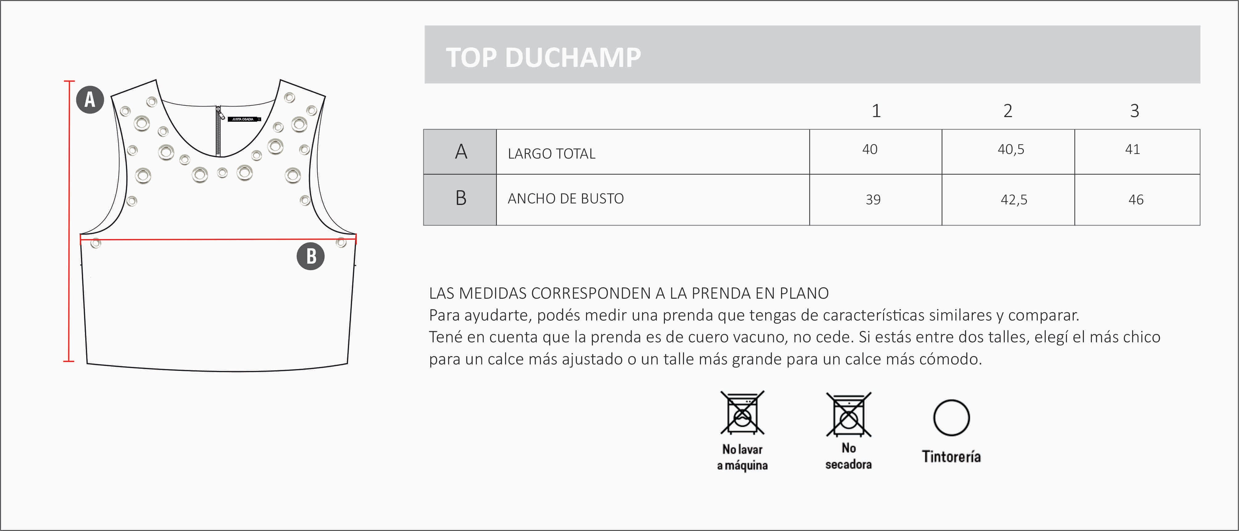TOP DUCHAMP - Justa Osadia - Justa Osadia - CUERO