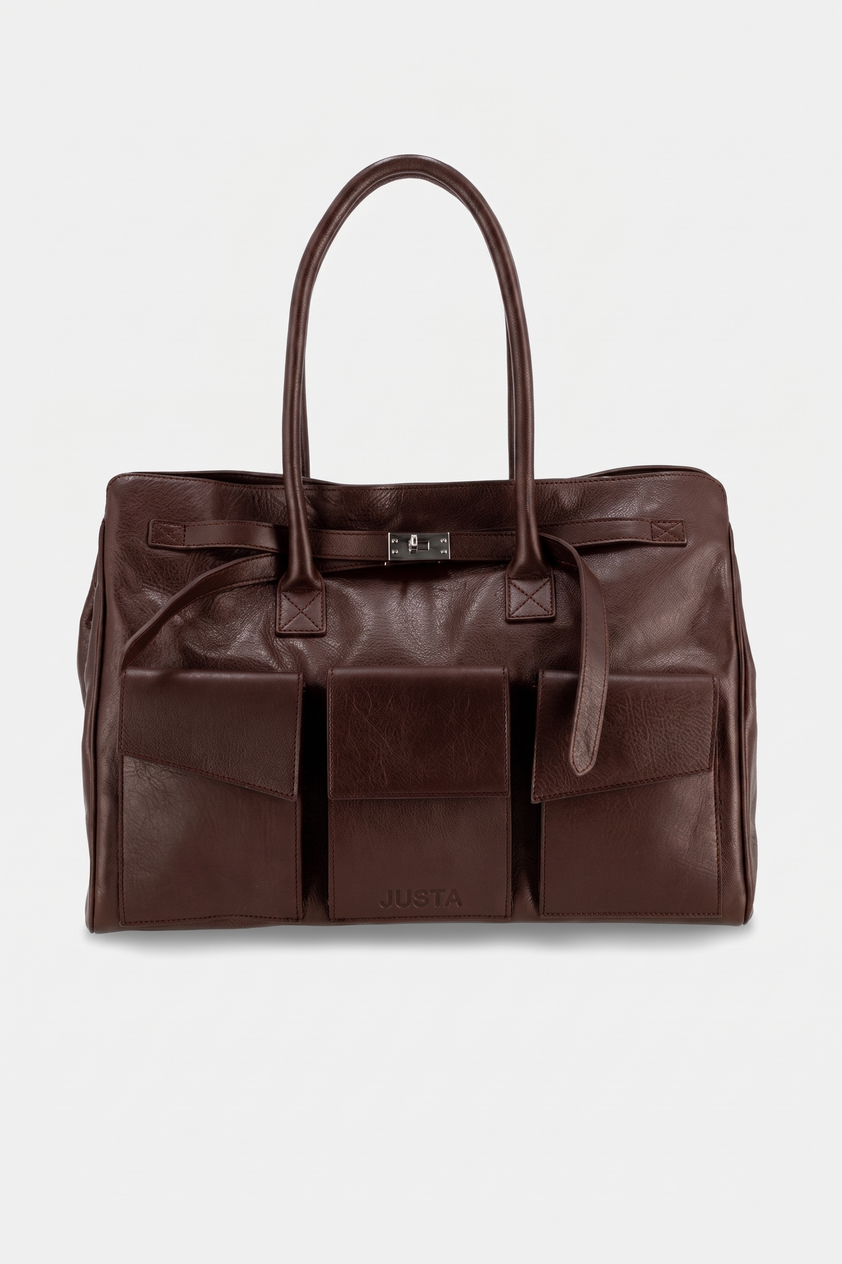 BOLSO BANFF - CUERO - CHOCOLATE - JUSTA OSADIA
