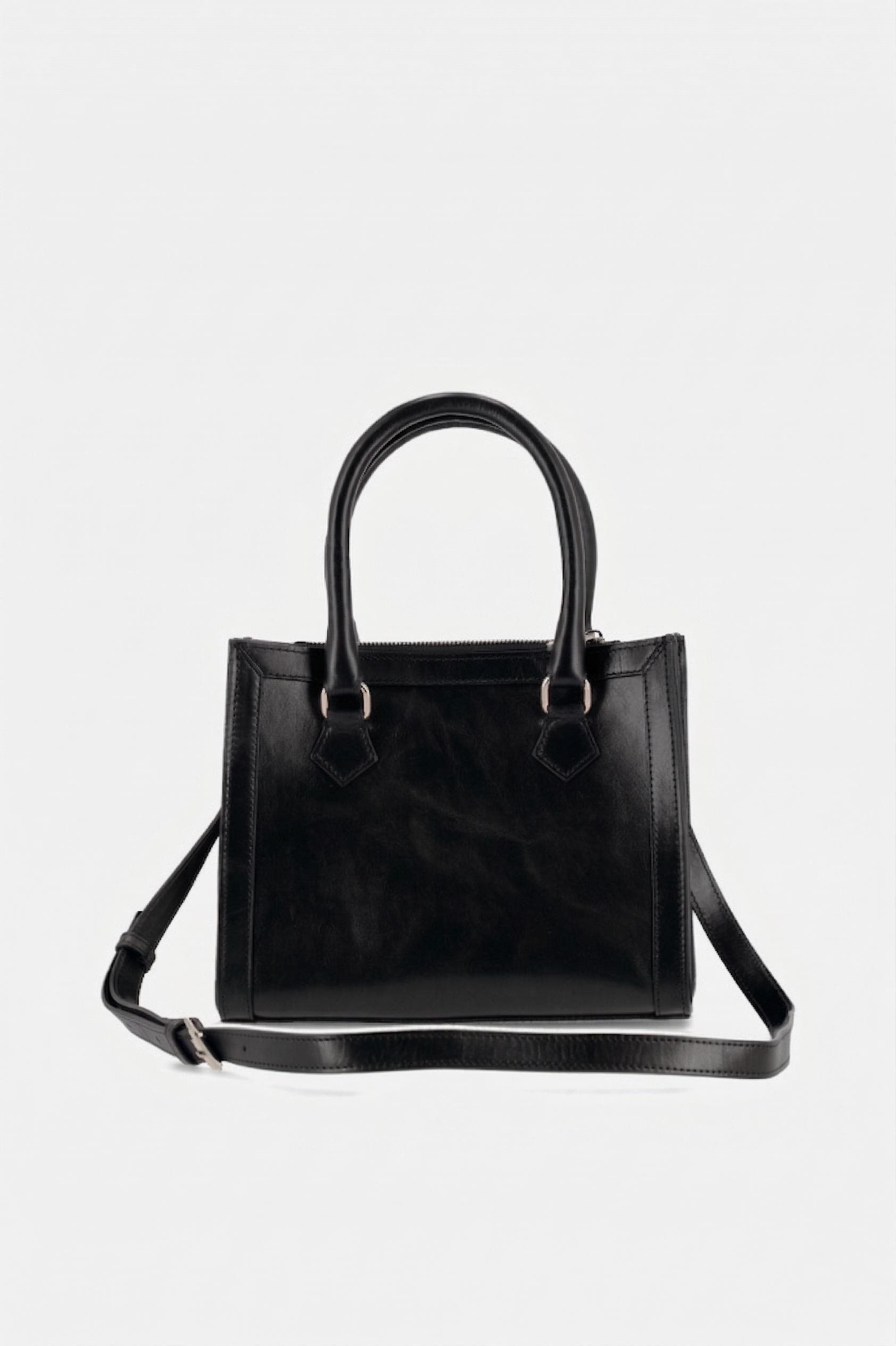 CARTERA CRAZY - CUERO - NEGRO - JUSTA OSADIA