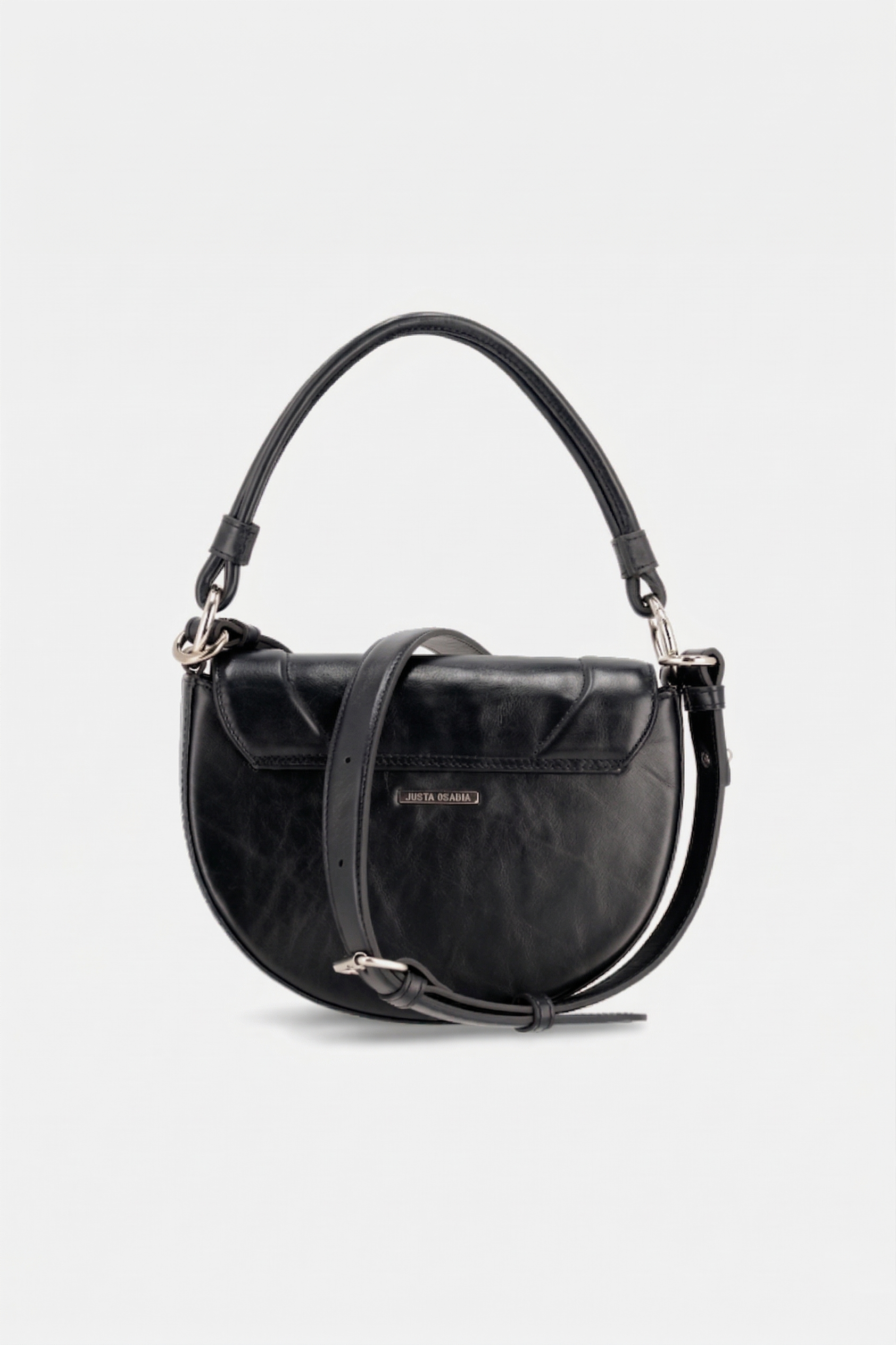 CARTERA - BANDOLERA - CUERO - NEGRO - JUSTA OSADIA