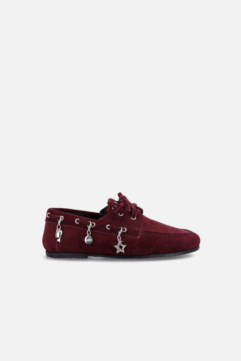 MOCASÍN SWEET - GAMUZA - BORDO - JUSTA OSADIA 