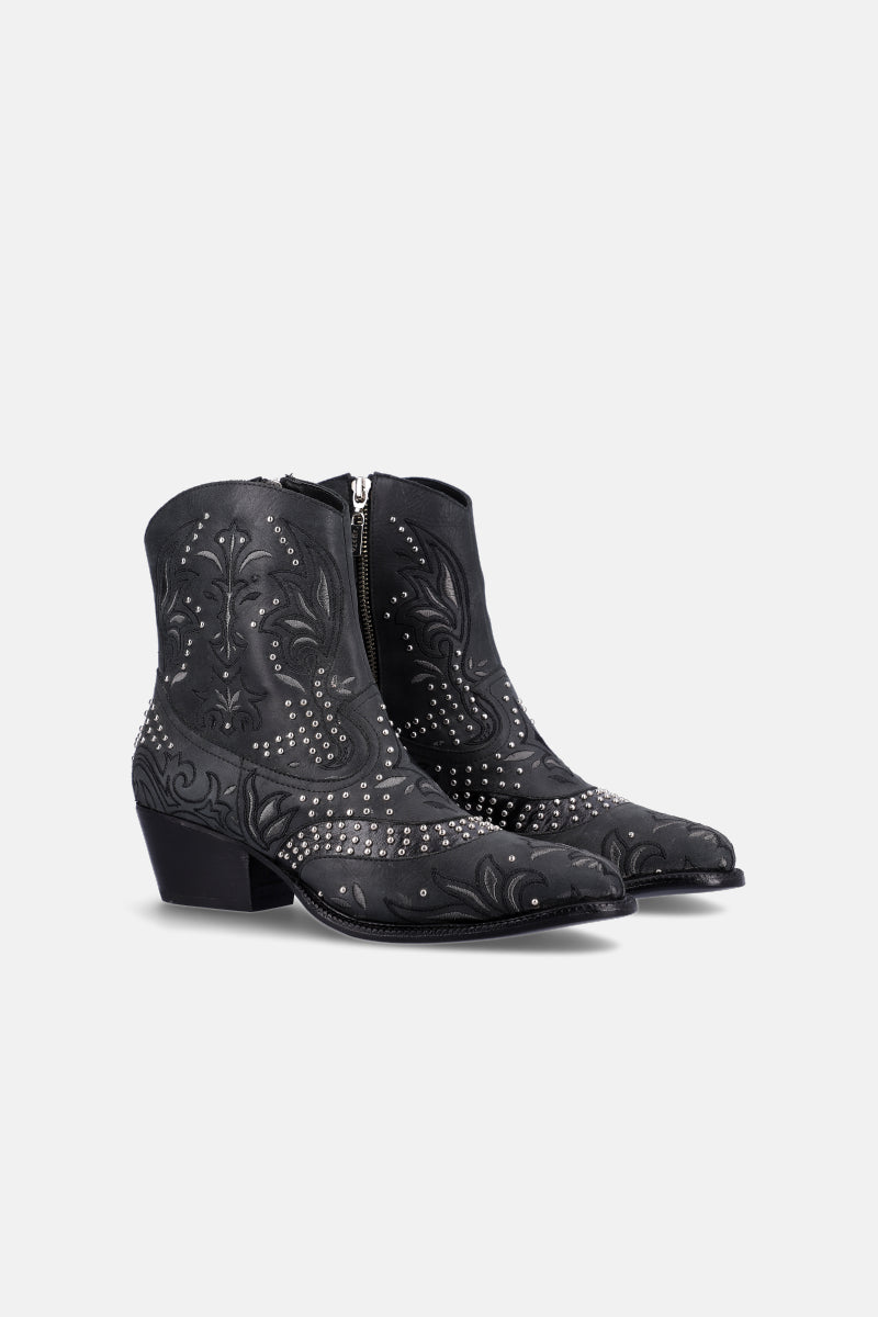 BOTA ROYAL - CUERO - NEGRO - INVIERNO - JUSTA OSADIA