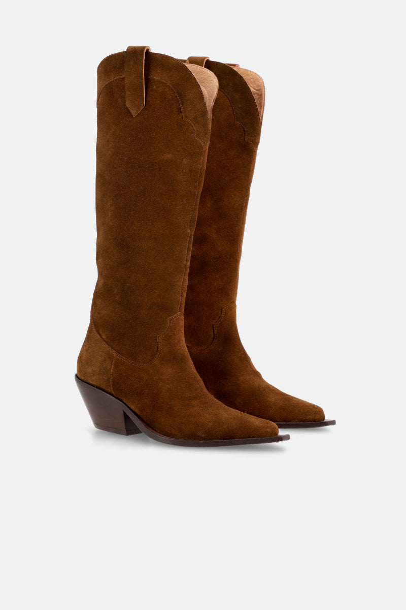 TEXANA ROUND - BOTA - CUERO GAMUZA - MARRON - JUSTA OSADIA