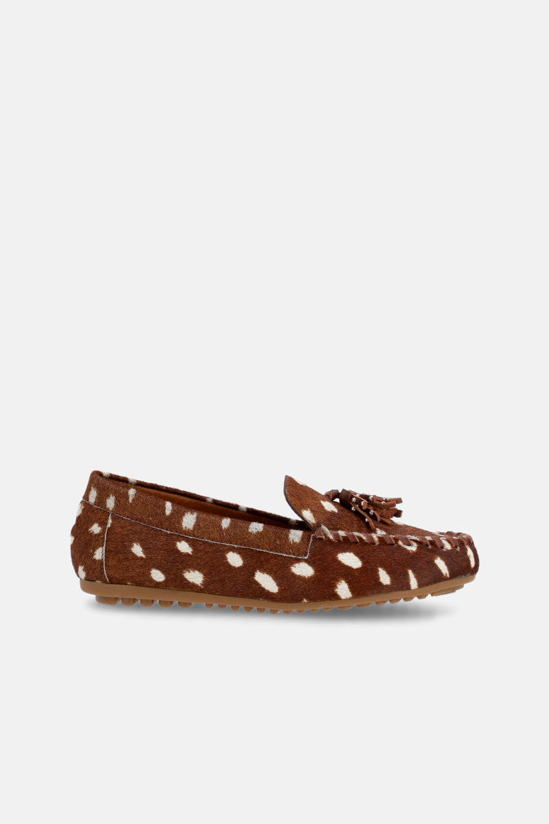 MOCASÍN FAWN -  PELO BAMBI - JUSTA OSADIA