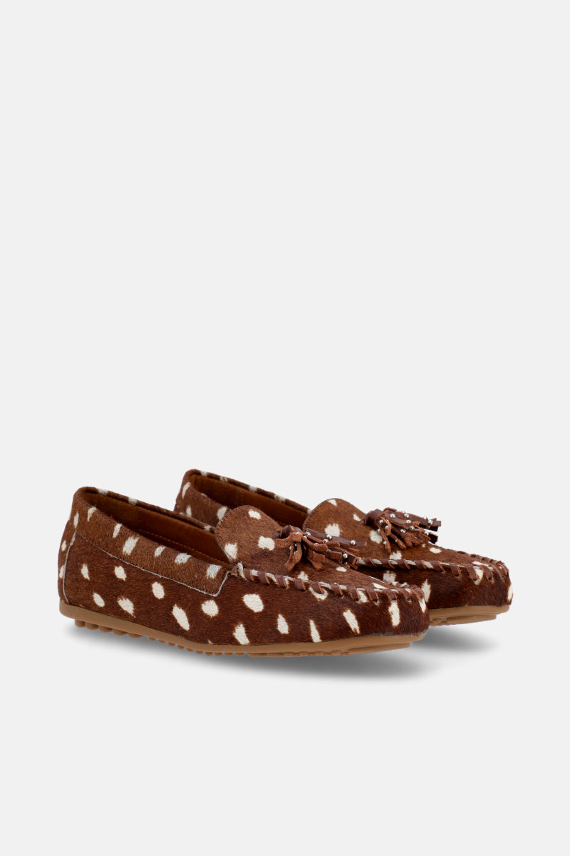 MOCASÍN FAWN -  PELO BAMBI - JUSTA OSADIA