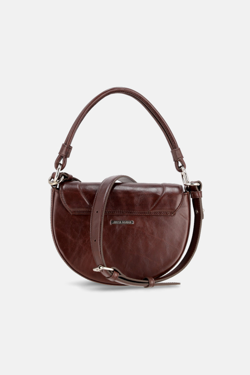 BANDOLERA PATIENCE - CUERO - MARRON - JUSTA OSADIA