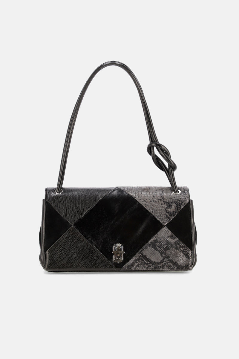 CARTERA OBSESSION - CUERO - NEGRO - JUSTA OSADIA