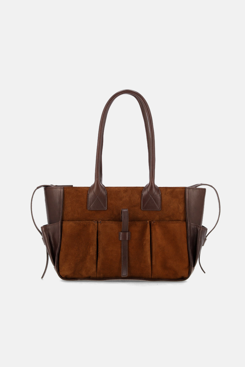 CARTERA VOYAGER -  CUERO Y GAMUZA - JUSTA OSADIA