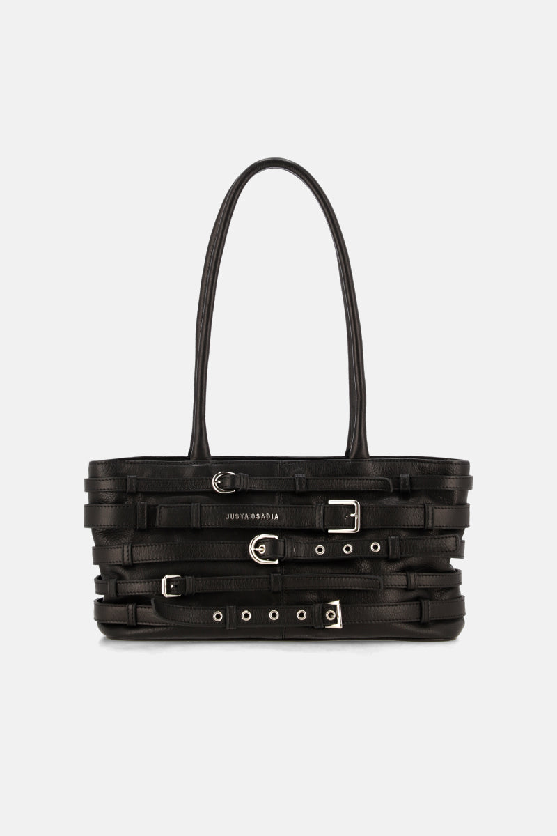 CARTERA SECRET- CUERO - NEGRO - JUSTA OSADIA