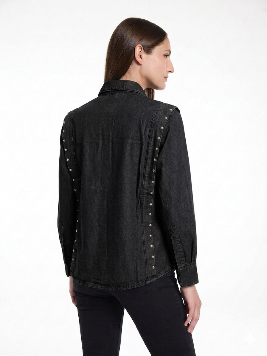 CAMISA MISS YOU - DENIM - JUSTA OSADIA