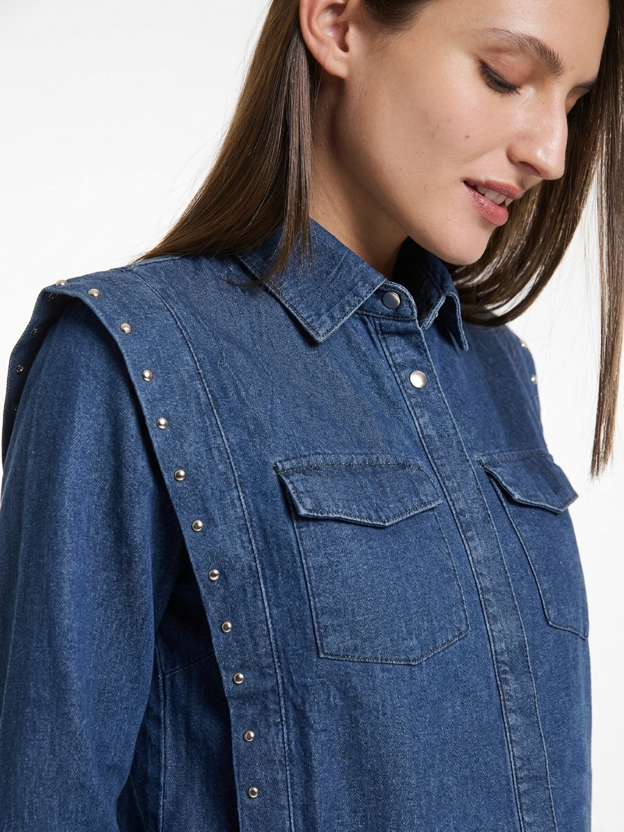 CAMISA MISS YOU - DENIM - JUSTA OSADIA