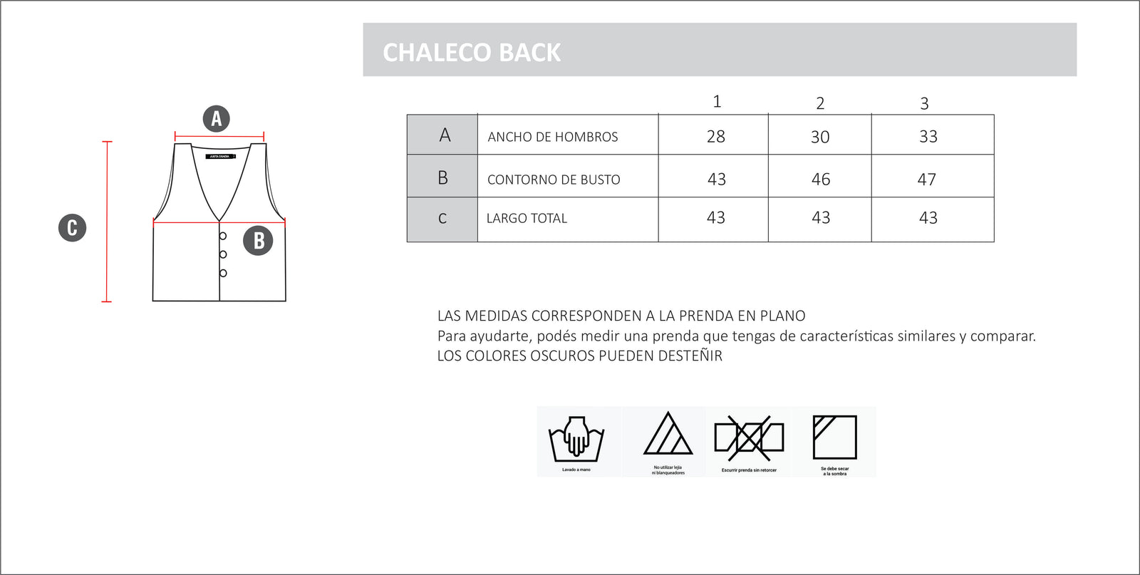 CHALECO BACK