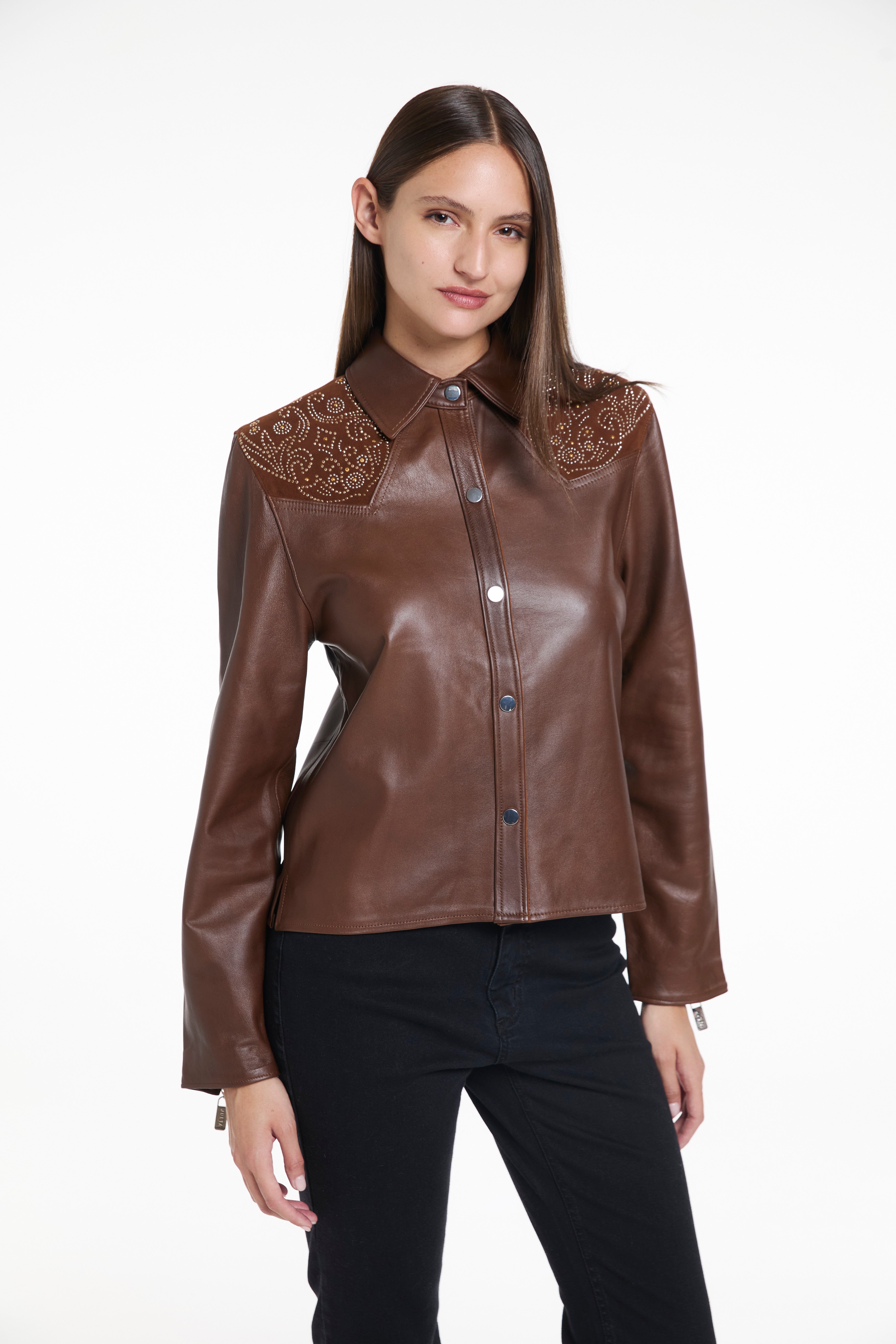 CAMISA RELAY - CUERO