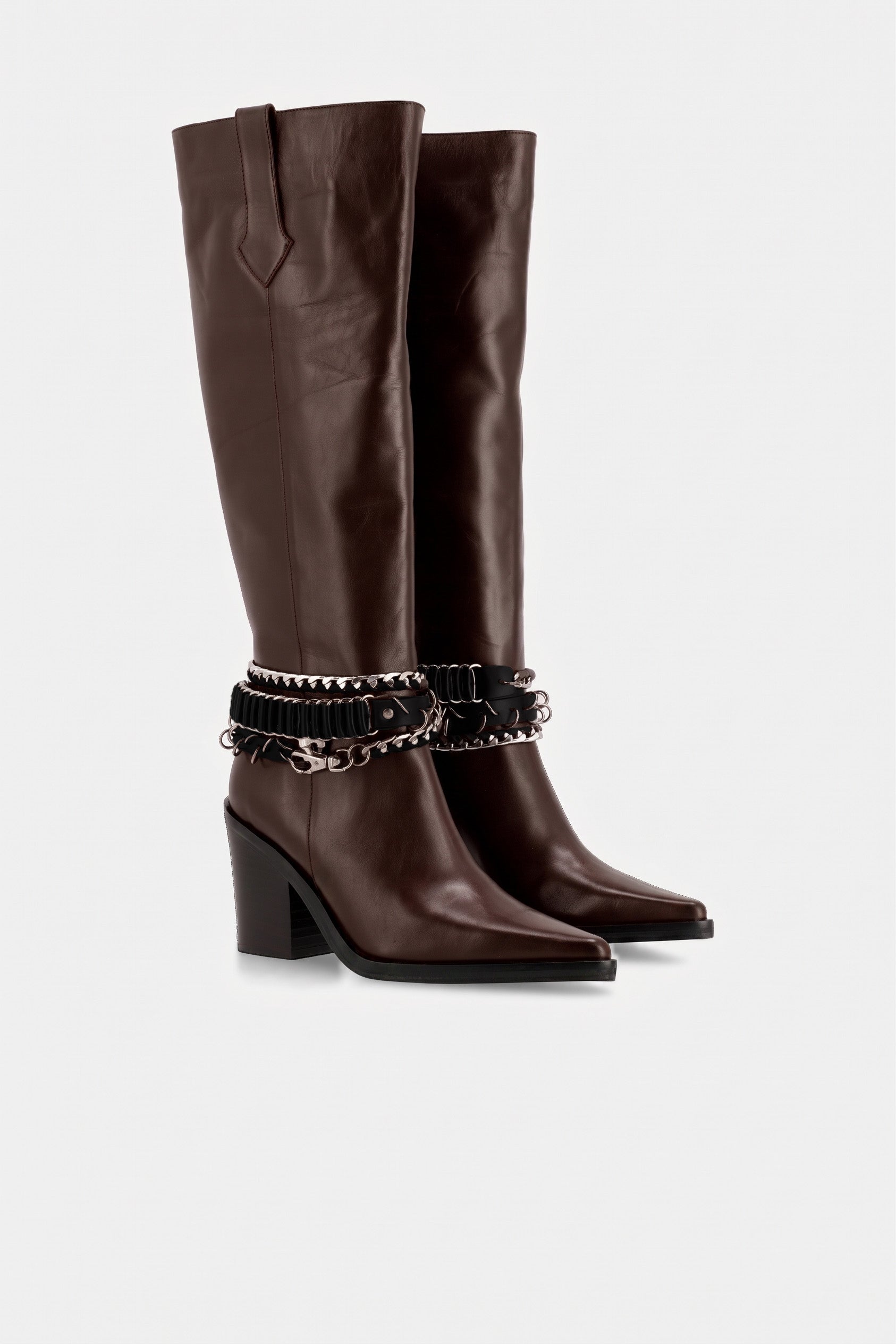 BOTA GYTAR - CUERO - CHOCOLATE - CAÑA ALTA - JUSTA OSADÍA
